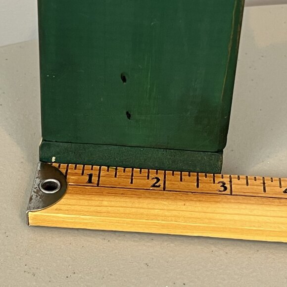 Wooden Canoe Bookends Green Yellow Rustic Man Cave Boys Room Fishing Lightweight - Picture 16 of 16